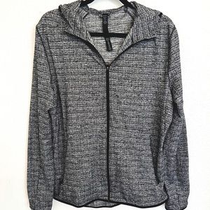 Lululemon Men's Heathered Black Gray Surge Warm Full Zip Hoodie Size Medium